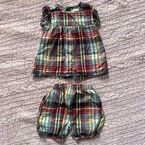 Ralph Lauren Plaid Set (6-9 Months)